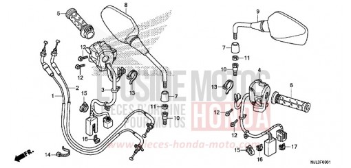 SCHALTER/KABEL (NC700XD/750XD) NC750XDE de 2014